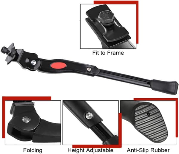 Justerbart cykelstativ - Aluminium - Universal til 22-28 tommer - Sort