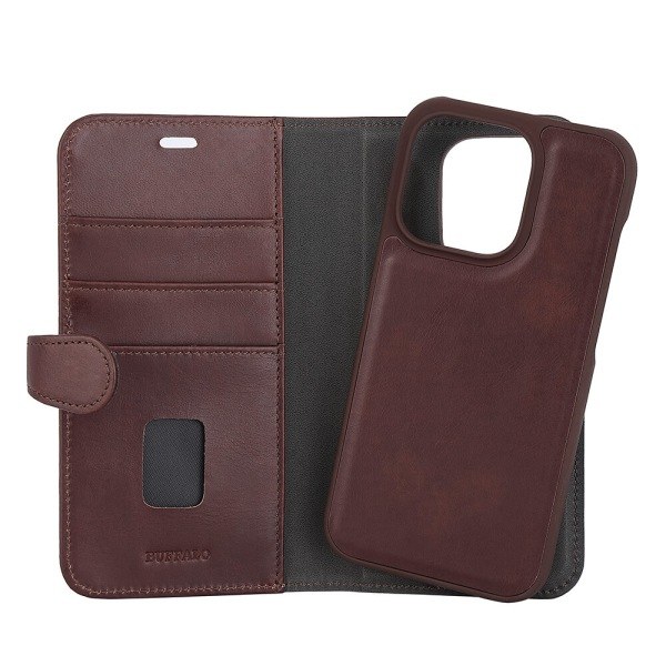 Mobile Case 2-in-1 3 Card Slots Brown - iPhone 14 Pro