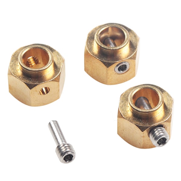 RCGOFOLLOW 4 stk Messing Sterke Hjul Hexmontering for 1/10 Adapter