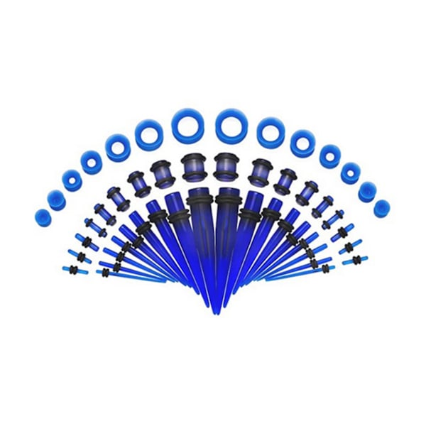 54 deler Premium Øreutvidelsessett - Sikker og enkel øreutvidelse Blue