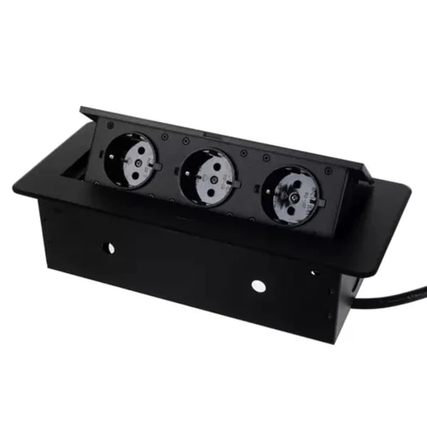 Built-in Power Strip / Triple Socket for Desk