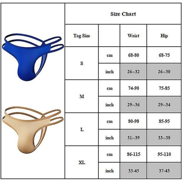 4./ sett Sexiga stringtrosor for män Underkläder Kalsonger L