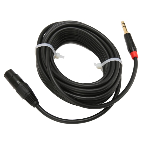 Mikrofonkabel 8m XLR hun til 6,35 mm TRS Balanceret SignalInterconnect-kabel Mikrofonledning til elektrisk guitar