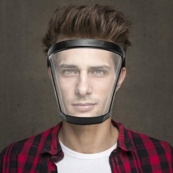 Helmask 1 del - blå, med ram, imskydd, dammskydd, ultra-klar helmask, hygienisk anti-dropp, skyddsglasögon.pa