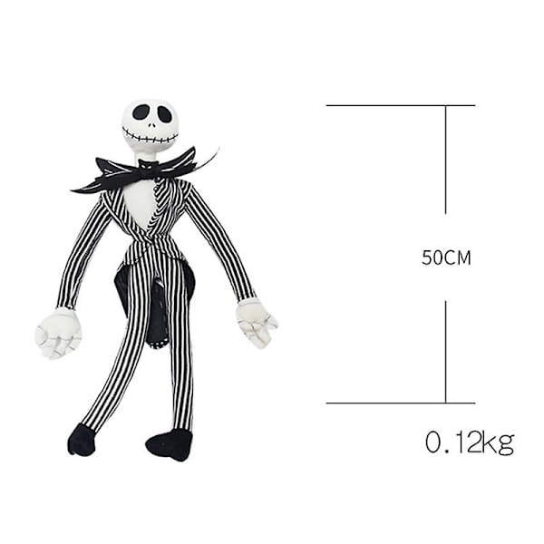 50cm Painajainen Ennen Joulua Jack Skellington Pehmolelu Nuket Luuranko Jake Pehmolelu Nukke Lapsille Lapsille Lahjat