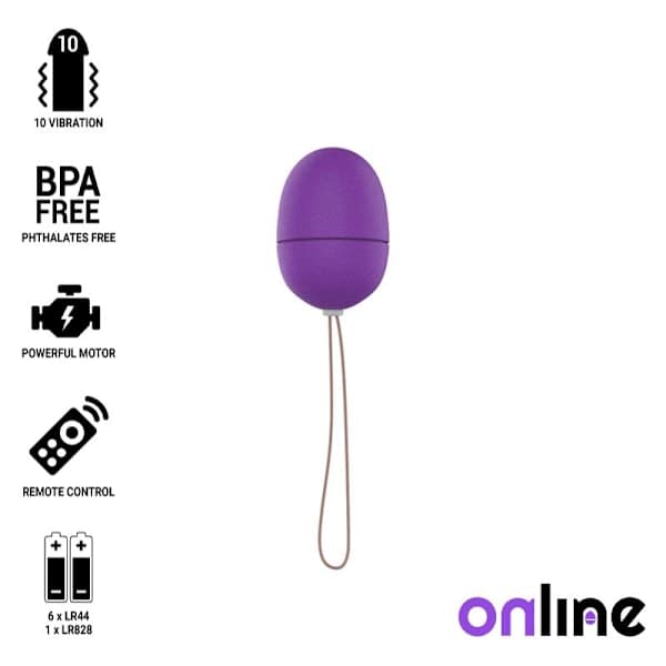 Online - Fjernkontroll Vibrerende Egg S Lilla