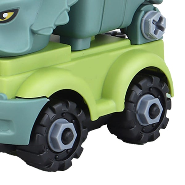 Dinosaurie-tema Barn Byggfordon Scensimulering Gör-det-själv montering Engineering Lastbilar Leksaker Transportfordon