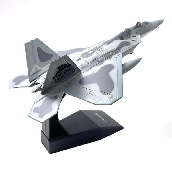 1/100 Skala Legering F-22 Plan Flymodell Barnepresent Samleobjekt Bursdagsgave grå