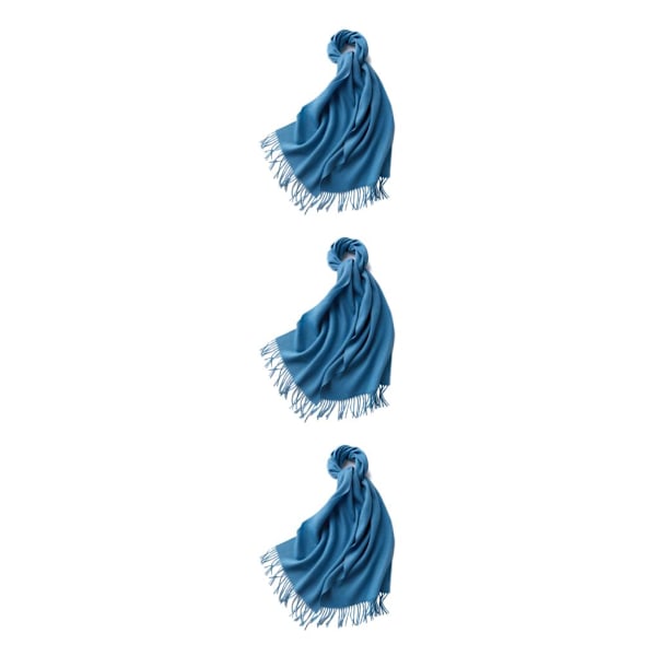 1/2/3 Unisex Halskæde med Frynser Varmt og Hyggeligt Rørhalskæde til Misty Blue misty blue 3Set