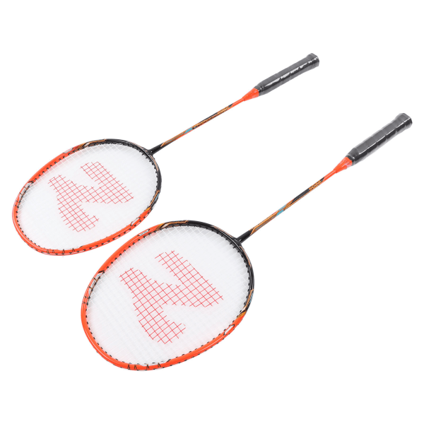1 par badmintonketcher Carbon Alloy integrerede badmintonketchere med opbevaringstaske til træningskonkurrence