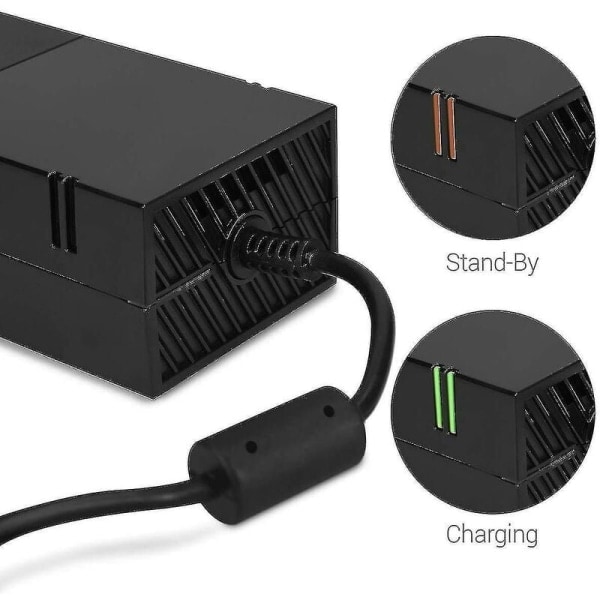 Paris_Xbox One Strømforsyning, [oppgradert versjon] Xbox AC-adapter Erstatningslader Strøm for Microsoft Xbox One, spenning 100-240V