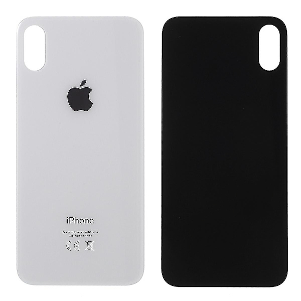 Til iPhone XS 5.8 tommer Glas Bagside Batteridæksel (EU-version) {FW} Whit—PA