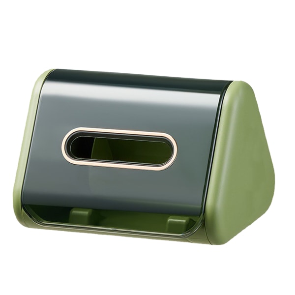 Tissue Dispenser Cover Väggfäste Modern Design Servettförvaringsbehållare för Hem Vardagsrum Badrum Grön