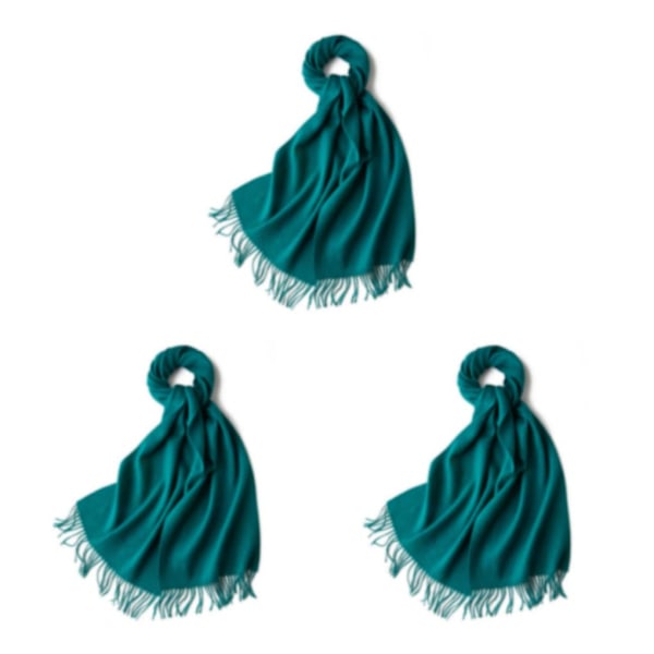 1/2/3 unisex-huivit fransuilla Lämmin ja mukava putkihuivi tummanvihreä dark green 3Set