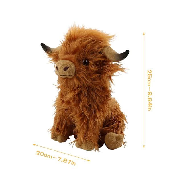 Barnpresent Yak Mjukdjur Söt Simulation Långhårig Ko Docka