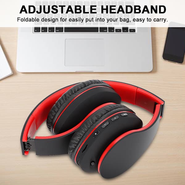 WH-816 Sammenleggbart Trådløst Bluetooth Headset Justerbart Hodebånd Hodetelefoner