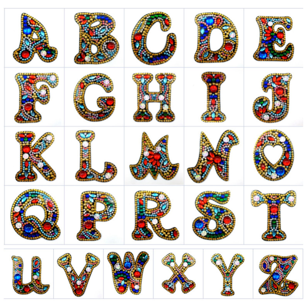 26 engelska bokstavsnyckelring Handgjorda hängsmycke DIY Material Pack