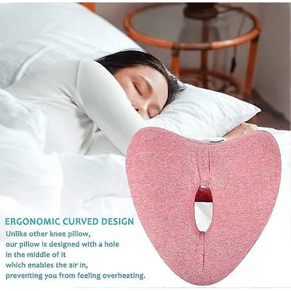 Knæpude til sidesovere, Benpude Memory Foam Ortopædisk Knæpude
