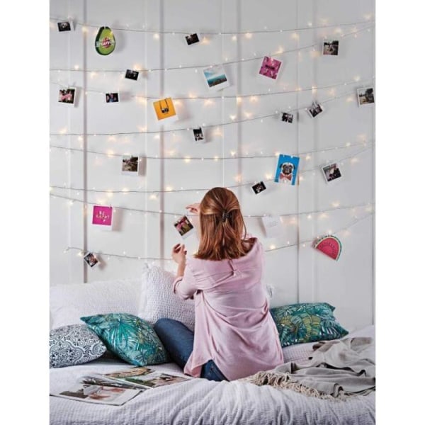 10M 100 LED-lampor med 50 klämmor