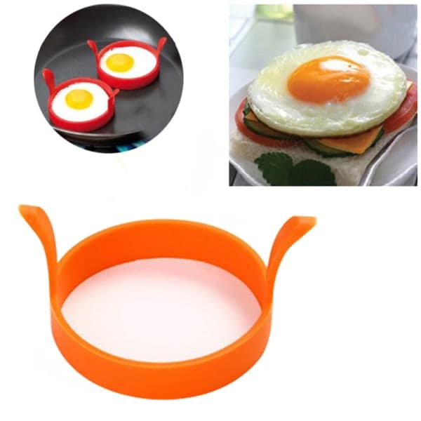 Silikon eggringer for stekte egg, non-stick eggkokeform