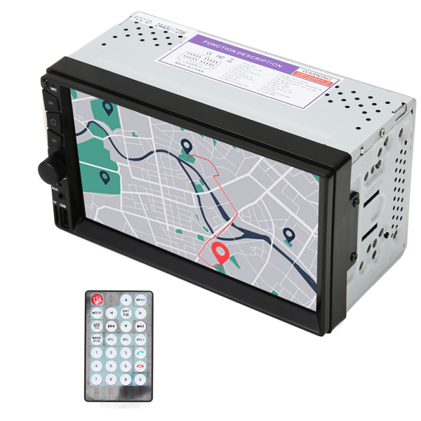Bilstereo 7 tums pekskärm BT5.0 AM FM MP3 USB Telefonspegling Fjärrkontroll Bil MP5-spelare för körning Samtal