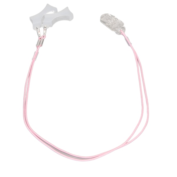 Høreapparatklemme forhindrer tab af gennemsigtig klemme Pink ledning Bærbare høreapparatstropper Stort dobbelt øre