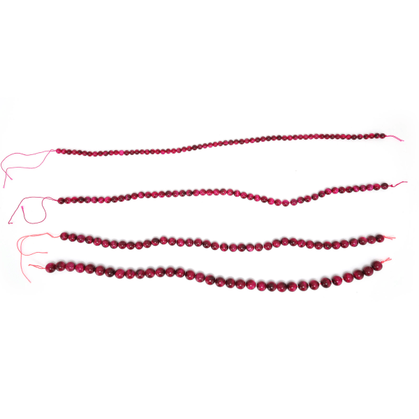 Natursteinsperler Glatt elegante smykker DIY dekorative perler for armbånd Halskjede Art CraftRose Red