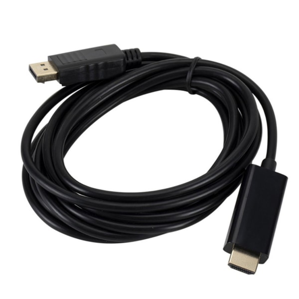 DP til HD-kabel 5,9 fot lang 3840x2160P 4K 60Hz gullbelagt Plug and Play DisplayPort til HD-kabel for bærbar datamaskin