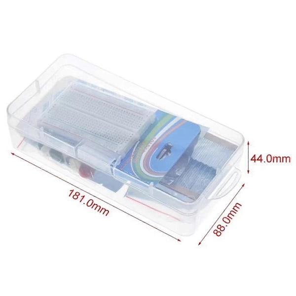 För R3 Utvecklingskort 400 Håls Kit Switch Kopplingsdäck Sensor Hinderundvikande Modul LED-lampor.pa