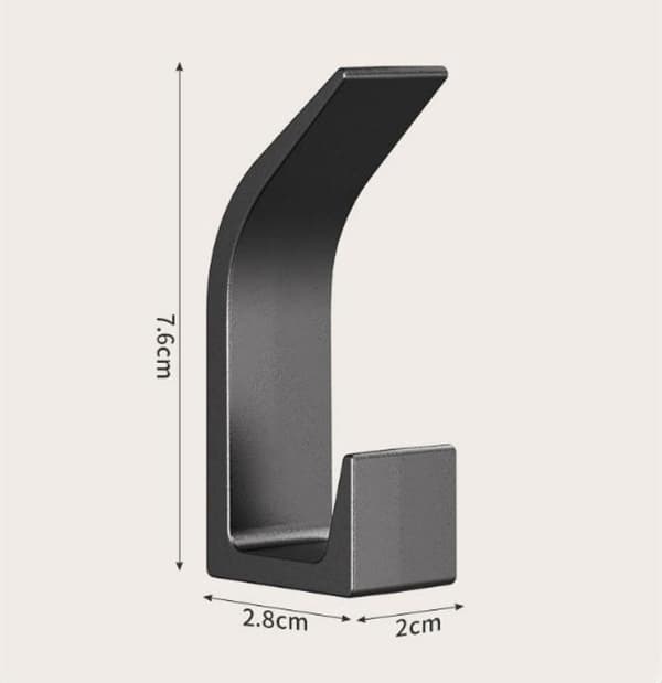 Väggmonterade klädkrokar, 5-pack ABS-plast självhäftande borrfria krokar för rockar, halsdukar och handväskor, vit, 2,8 x 2 x 7,6 cm