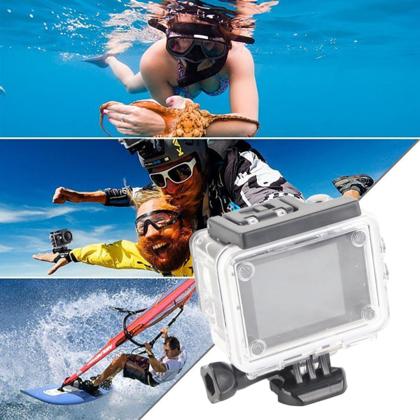 K1080HD 12MP Undervands Vandtæt Videokamera Udendørs Cykeldykning Sports Actionkamera Hvid