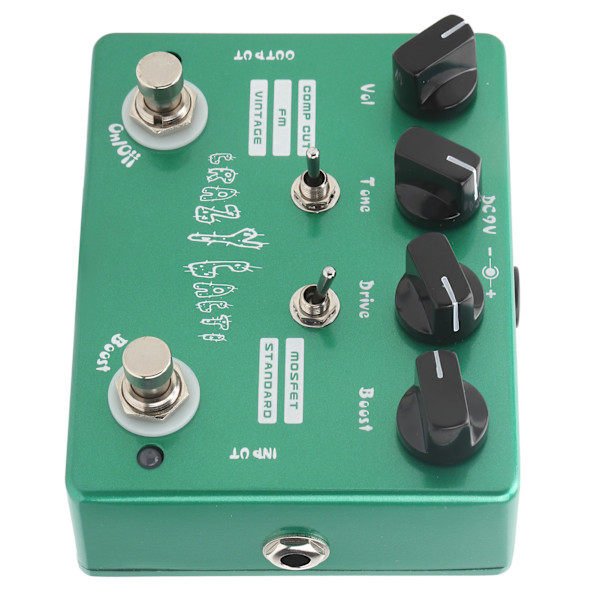 Overdrive Pedal Elgitarr Klassisk Effekt Delar Musikinstrument Tillbehör
