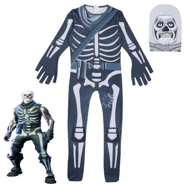 2024 Halloween-kostymer Skeleton Knight Gingerbread Man Ghost Face Tight Jumpsuit Fortress Night Barnekostyme Skeleton Knight 160cm