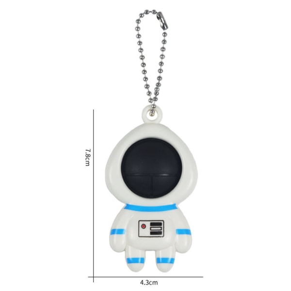 Push Bubble Spaceman Bag Nyckelring Silikonleksak til barn