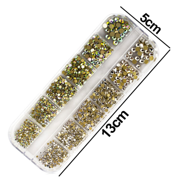 Krystall Rhinestones Nail Art ädelstenar och strass, för naglar/kläder/ansikte/hantverk stil 1