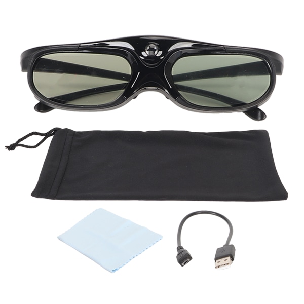 DLP Link 3D-briller 144Hz oppladbare høylystransmisjon 3D Active Shutter-briller for alle 3D DLP-projektorer