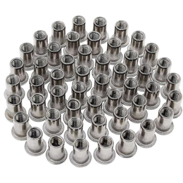 50-pack, M6 rostfria nitmuttrar