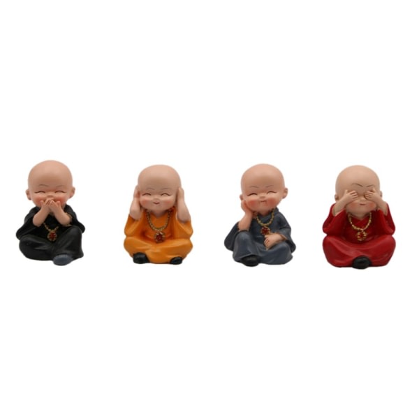 miniatyr buddhistisk munkstatyett