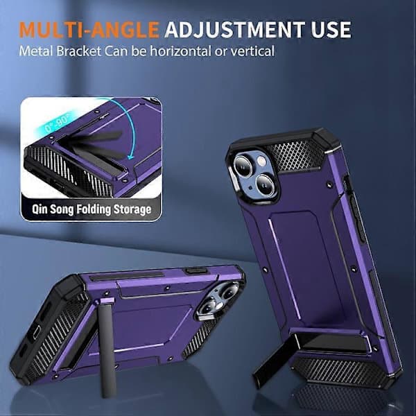 iPhone 12 Mat Cover med Holder (Lilla)