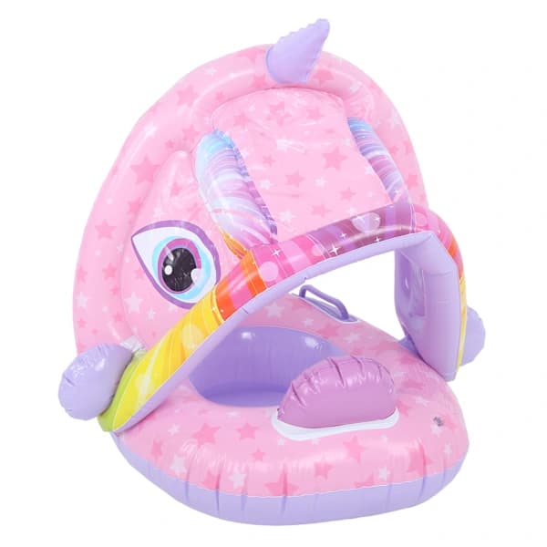 Baby Flytring PVC Uppblåsbar Småbarn Barn Simring Ringar med Solskydd