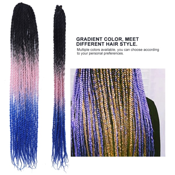 24 tommers kjemiske fiberfletter Punk Gradient Dirty Braid Weaving Braid Hair Extension #2