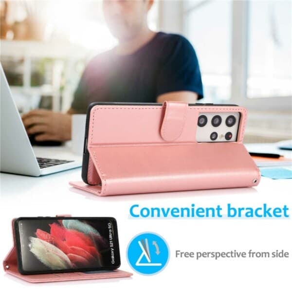 Samsung Galaxy S22 Plus 2-i-1 Magnetisk Pung Etui Sort—pa