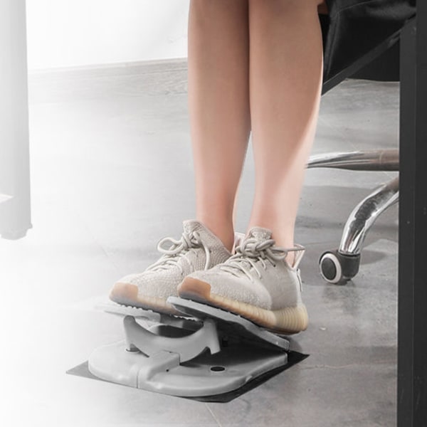 Foot Stepper Machine Förstärkt nylon Mini Stepper Trainer Tyst hopfällbar under skrivbordet Ben Workout Trainer Grå Fri storlek