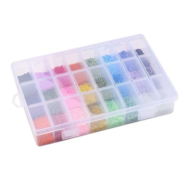 DIY - Perleboks - Seed beads - 2mm - 19000stk - Smykkefremstilling Multicolor Multicolor multifärg