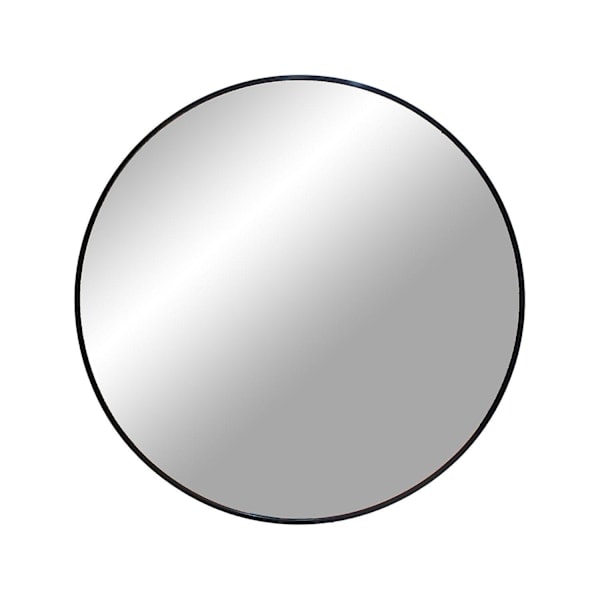 vidaXL Seinäpeili Musta Ø 60 cm Pyöreä Musta