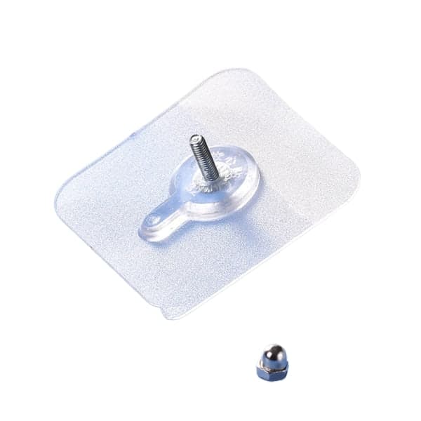 Självhäftande skruv för väggmontering, 8-pack, Transparent, 12 mm