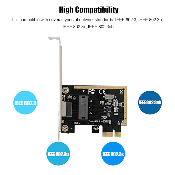 8111H Tredje Generations Gigabit Ethernet PCI-E 1x Netværkskort Chip til Computer (Enkelt Filter)