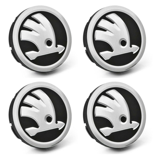 4-pack - Skoda Centrumkåpor / Hjulnav Emblem - Bil 65 mm