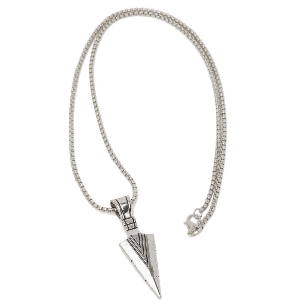 Arrowhead Pendant Halskæde Legering Vintage Spear Point Chain Pendant Halskæde til mænd Sølv