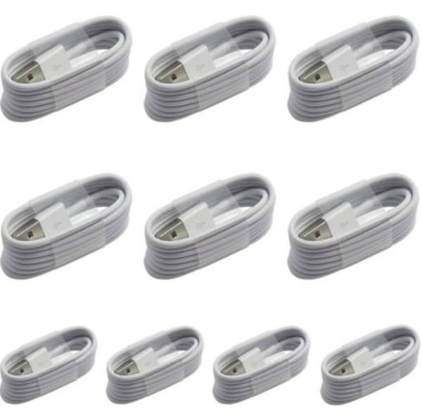10 stk 1 m iPhone oplader understøtter iOS 17.XX